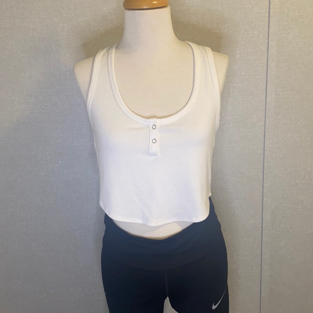 Forever 21 White Crop Tank: S